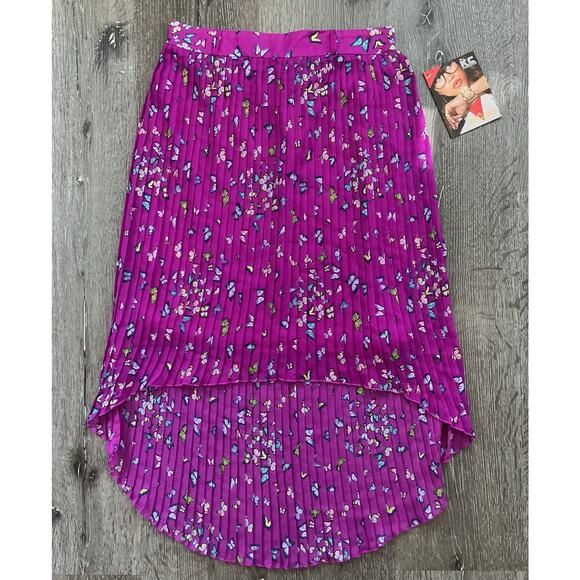 NWT D-Signed Disney KC Undercover Hi-Lo Pleated Butterfly Skirt Purple L (14/16) - Picture 1 of 8